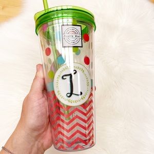 Monogram L Letter BPA Free Tumbler Cup